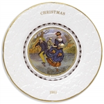 Margaret Thatcher Personally Owned Christmas Plate, Made of Porcelain China, Dated 1981